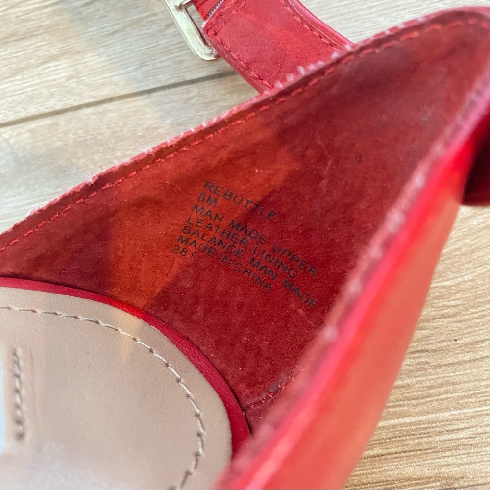 Steve Madden Rebuttle Red High Heel Ankle Strap Stiletto Sandal - Picture 10 of 11